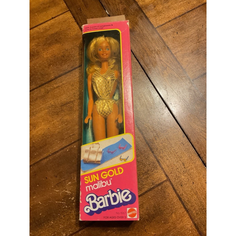 Mattel 1983 Sun Gold Malibu Barbie #1067 Open Box Read